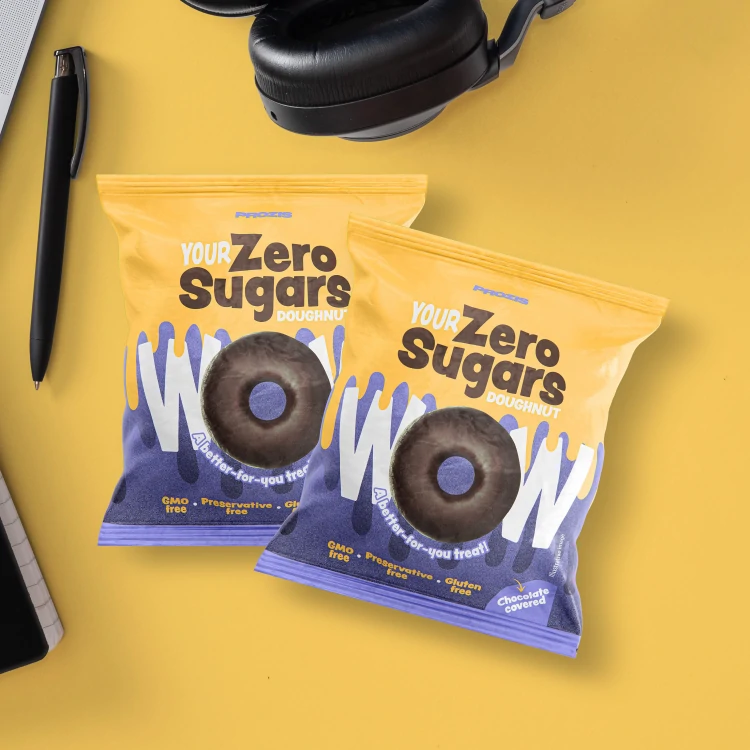 2 x Zero Sugars Doughnut - Recubierto de chocolate 50g
