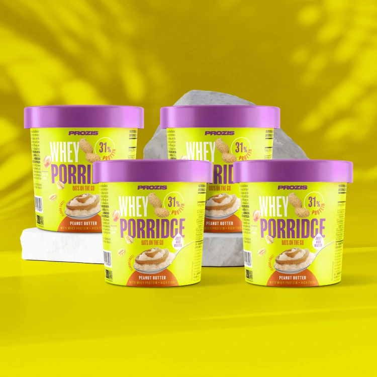 4 x Oats-on-the-go Whey Porridge 60 g Peanut Butter