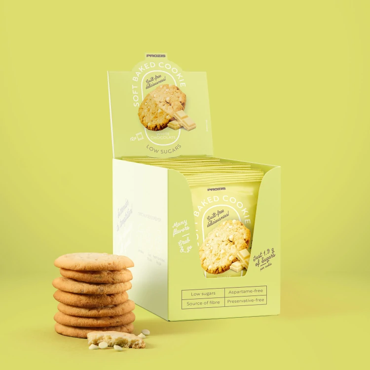 Soft Baked Cookie - Χαμηλή περιεκτικότητα σε ζάχαρη (12 τεμάχια) - Λευκή Σοκολάτα