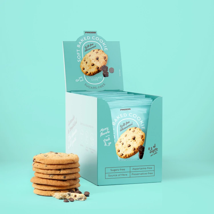 Soft Baked Cookie - Χαμηλή περιεκτικότητα σε ζάχαρη (12 τεμάχια) - Σταγόνες σοκολάτας