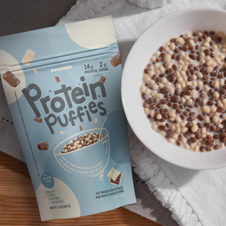 Protein Puffies - Chocolate Duo - White & Milk Chocolate Coating 5 oz