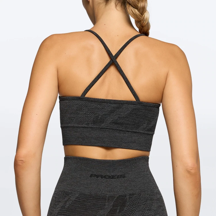 Air Strike Sports Bra - Black Melange