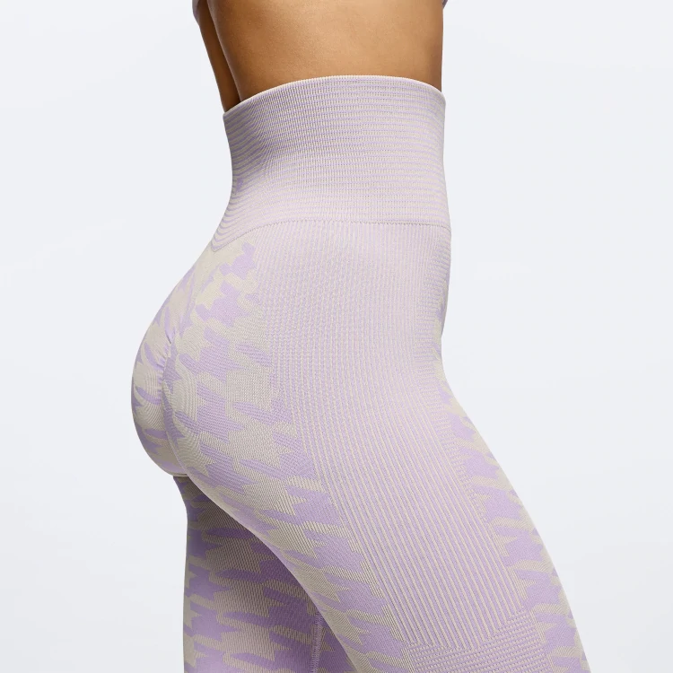 Legging taille haute Houndstooth Harmony - Purple / Beige