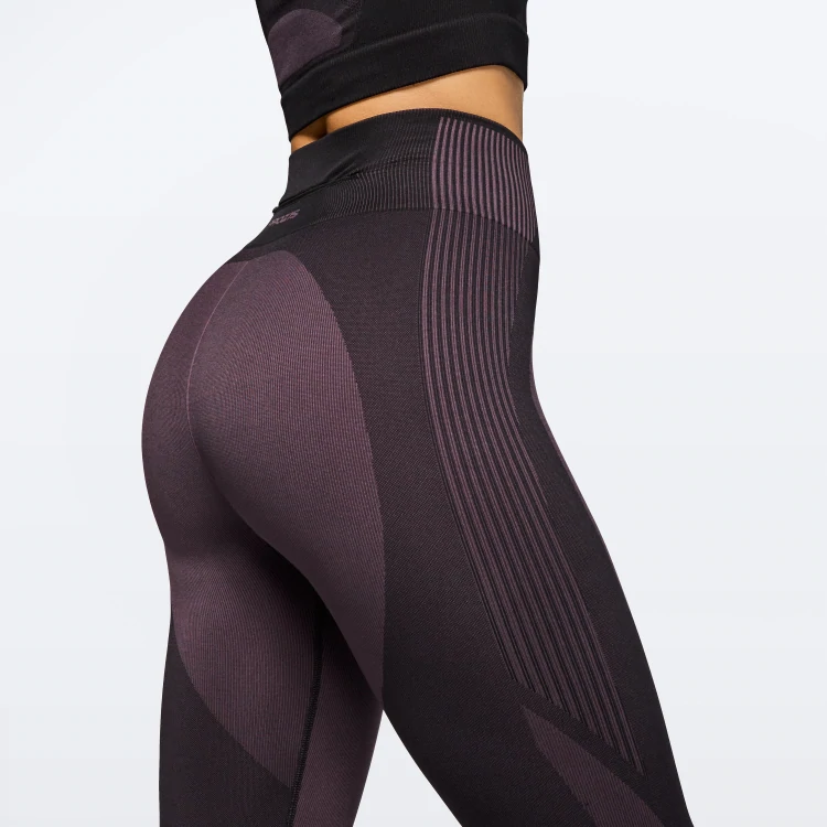 Legging Taille Moyenne Odyssey Utility - Black / Dark Lilac