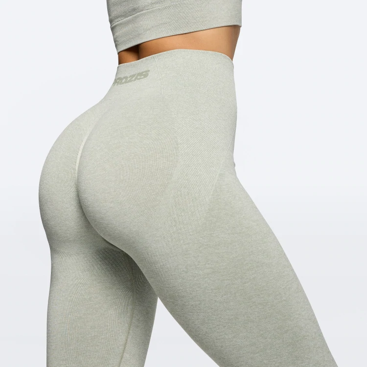 BFF Regular Waist Leggings - Ash Green Melange
