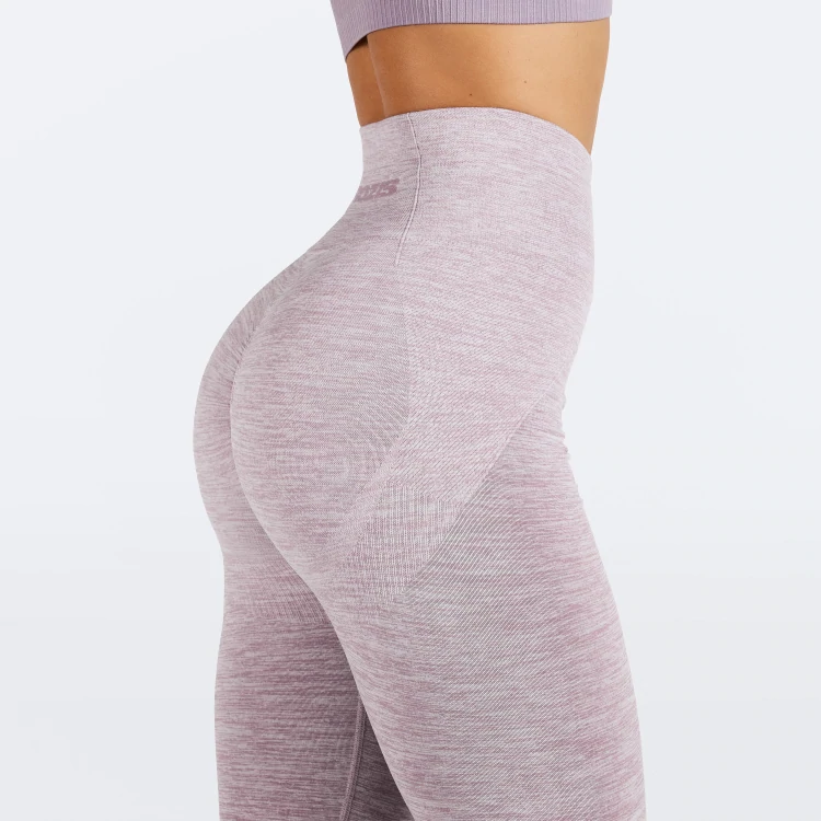 BFF High Waist Leggings - Light Lilac Melange