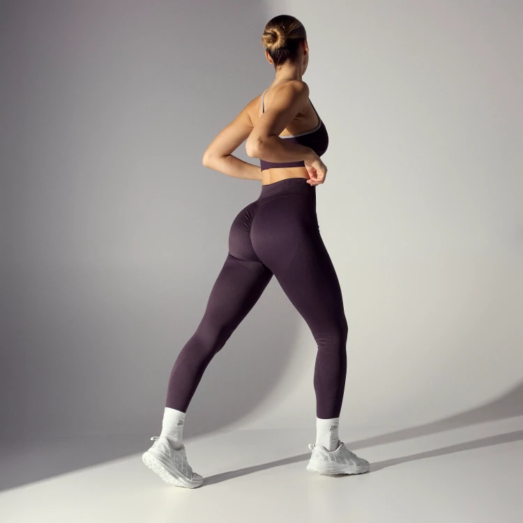 Falcon Regular Waist Leggings - Dark Purple