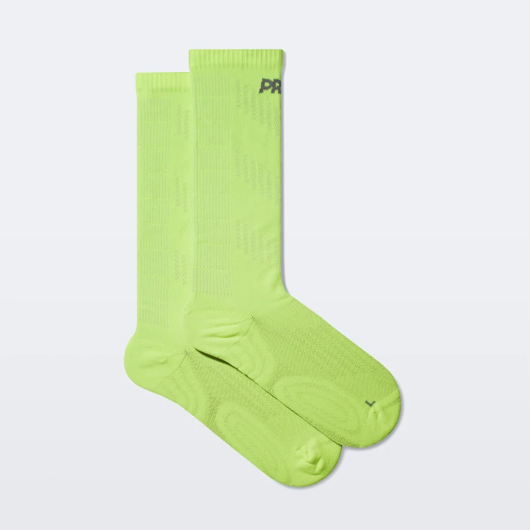 Comptech Cushioned Chausettes Hautes - Neon Yellow