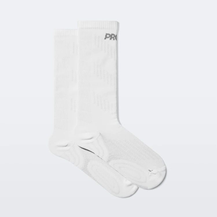 Comptech Cushioned Chausettes Hautes - White