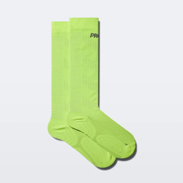 Comptech Cushioned Chaussettes Hauteur Genou - Neon Yellow