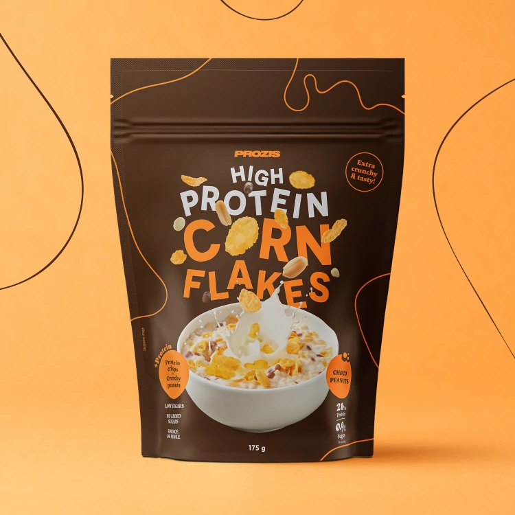 Copos de maíz proteicos - Chocolate y cacahuetes 175 g