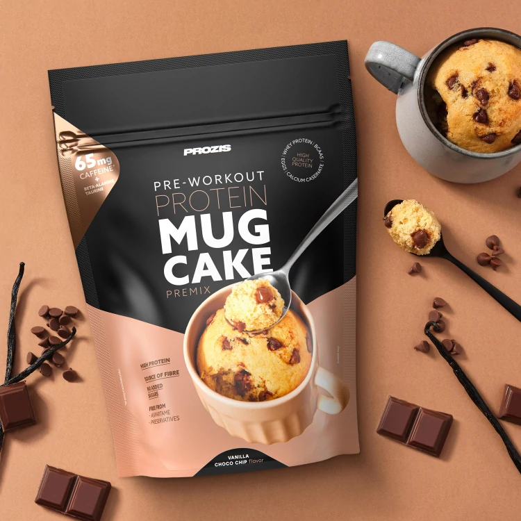 Pre-workout Protein Mug Cake Premix - Βανίλια και Τσιπς Σοκολάτας 400 γρ