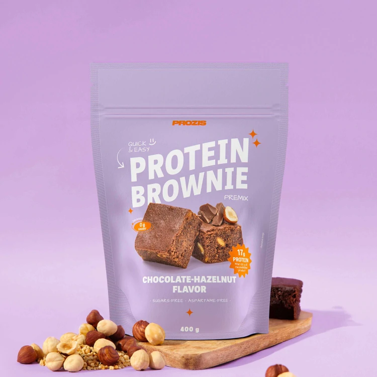 Preparado para brownie proteico 400 g Chocolate y avellanas