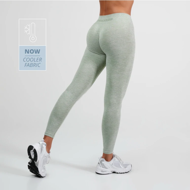 Legging Taille Basse Athleisure - Ash Green Melange