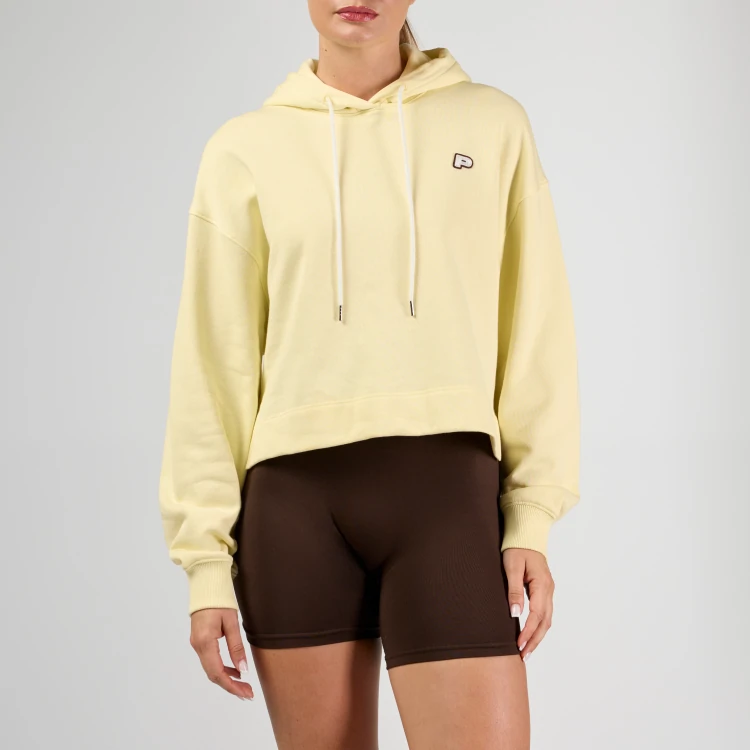 Sweat à Capuche Crop Athleisure P - Pale Yellow
