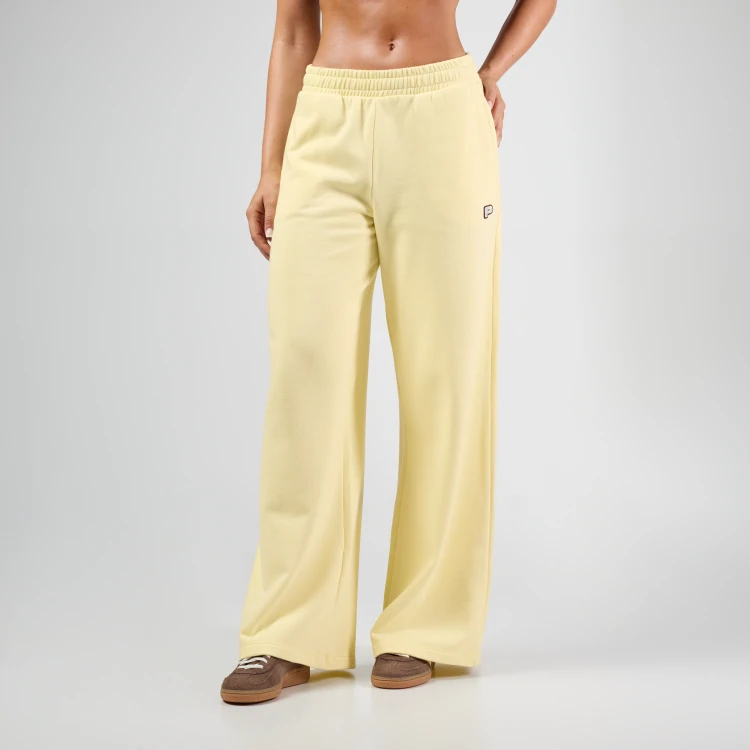 Pantalon de Jogging à Jambes Larges Athleisure P - Pale Yellow