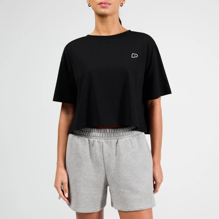 Crop T-Shirt Athleisure P - Black