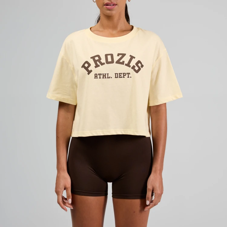 Crop T-Shirt Athleisure AD - Pale Yellow
