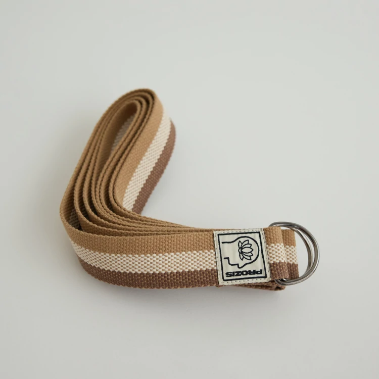 Deep Stretch Yoga Strap - Muddy Brown