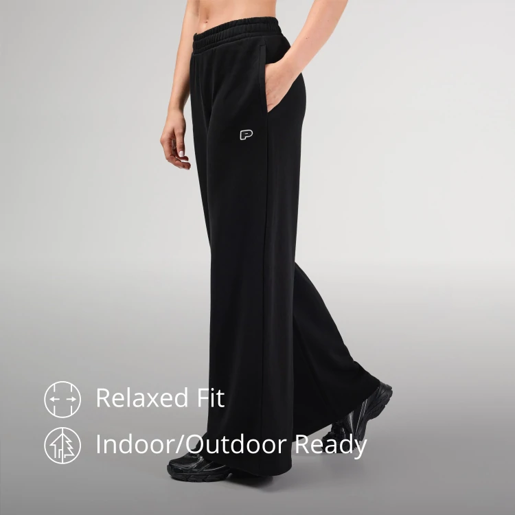Athleisure P Wide Leg Joggers - Bottoms | Prozis