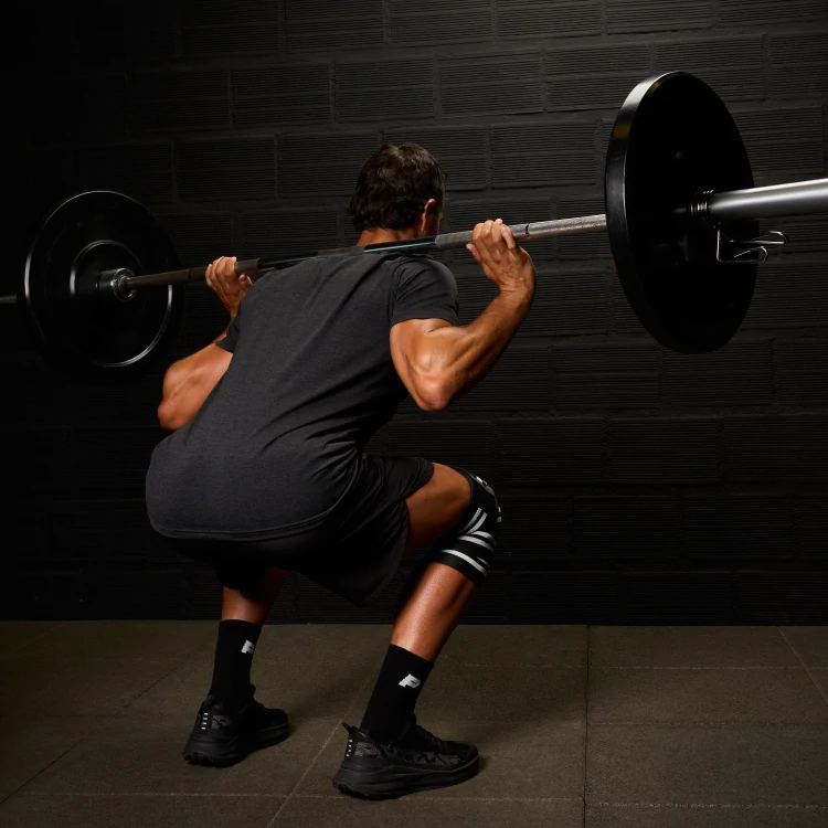 Hustlers Only Ginocchiere A Doppio Strato Per Powerlifting – Supporto Squat Pesanti, Taglia M, Unisex Con Passanti