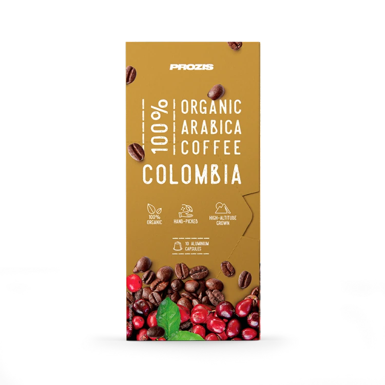 Café 100% arábica orgánico - Colombia 10 cápsulas
