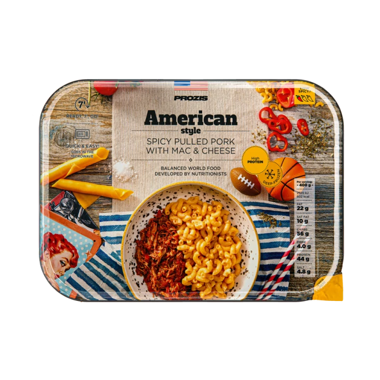 Pulled Pork Picante com Mac & Cheese