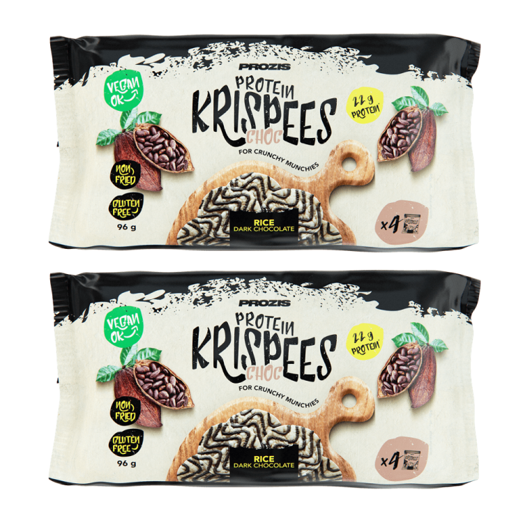 2 x 4 x Protein Choc Krispees - Arroz com Chocolate Preto 24 g