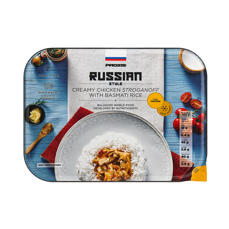 Strogonoff Cremoso de Frango com Arroz Basmati