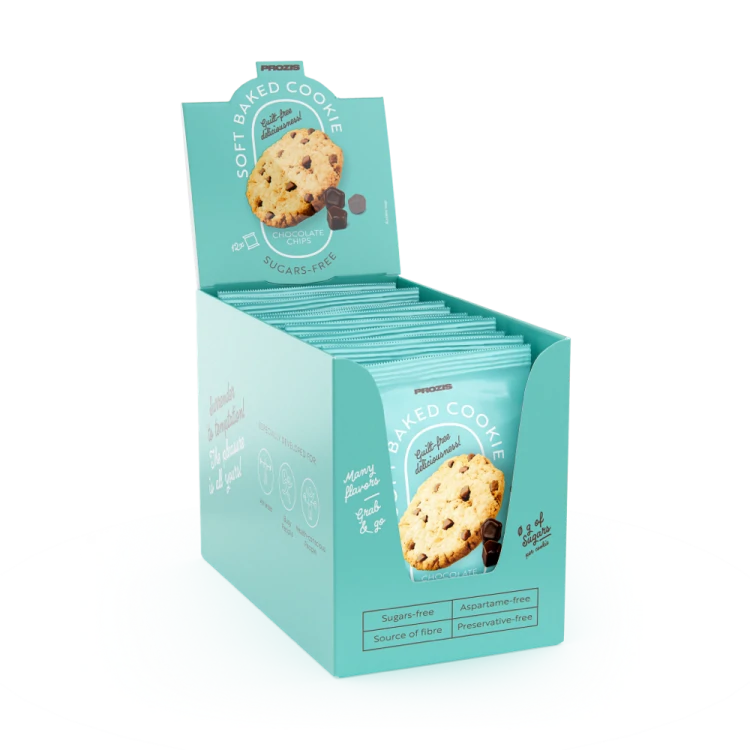 Soft Baked Cookie - Χαμηλή περιεκτικότητα σε ζάχαρη (12 τεμάχια) - Σταγόνες σοκολάτας