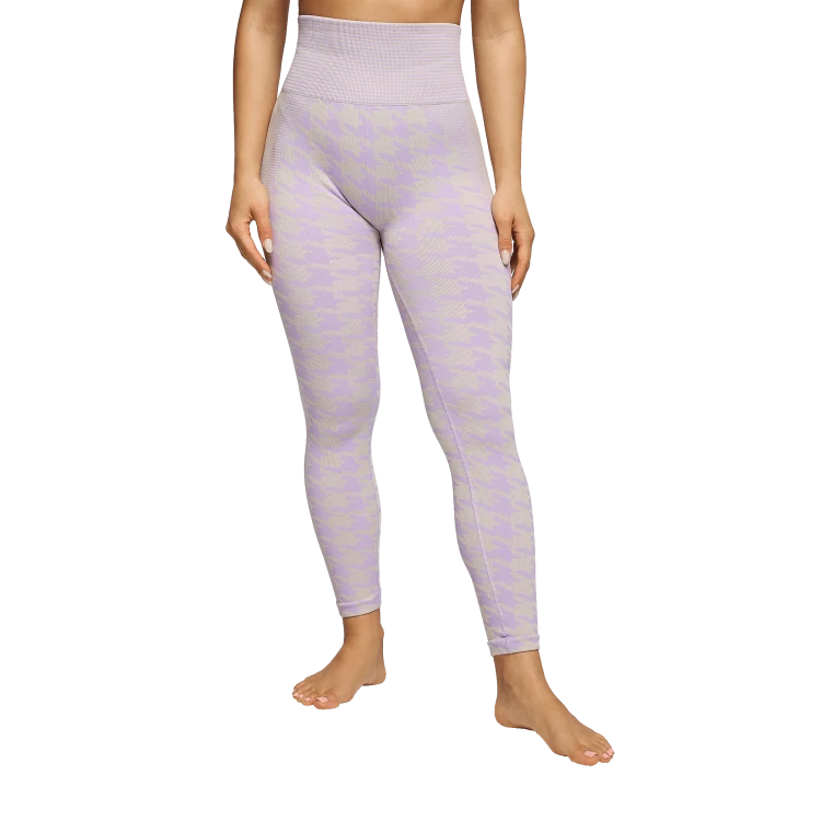 Legging taille haute Houndstooth Harmony - Purple / Beige