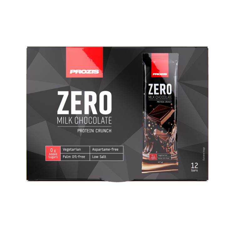 Chocolate de Leite Zero - Crocante Proteico - 12 barras Prozis
