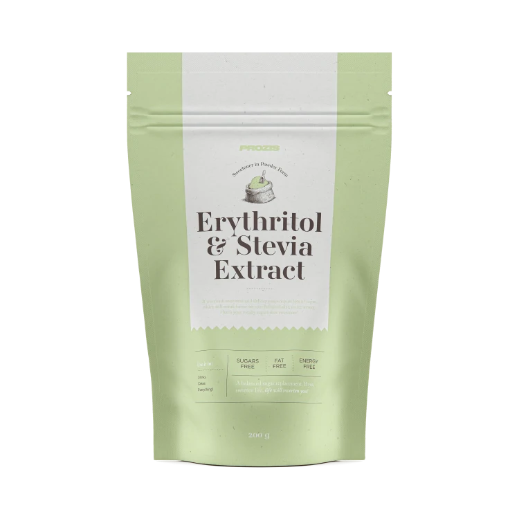 Erythritol and Stevia Sweetener - Powdered Formula - 200 g