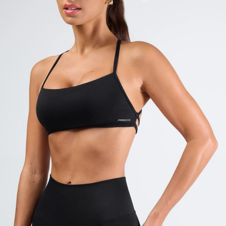 MuseFit Crossback Sports Bra - Black