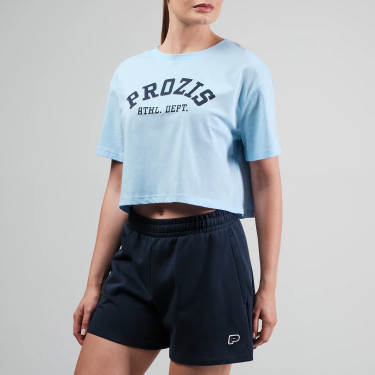 Crop T-Shirt Athleisure AD - Sky Blue
