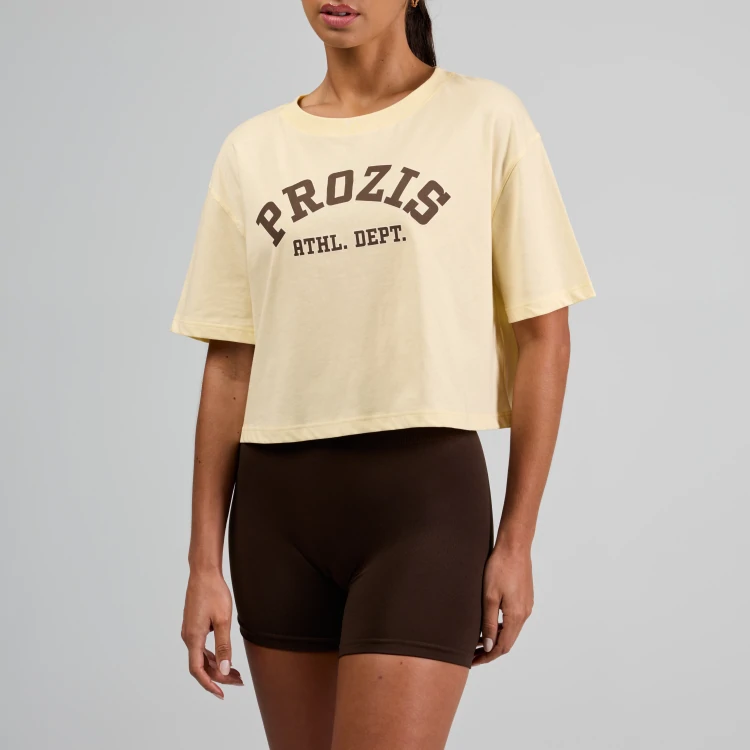Crop T-Shirt Athleisure AD - Pale Yellow