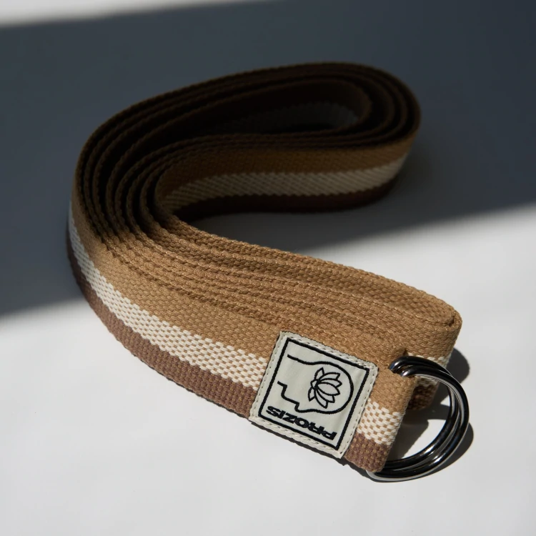 Deep Stretch Yoga Strap - Muddy Brown