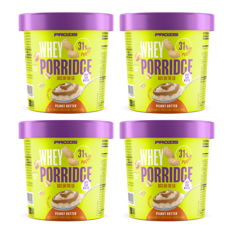 4 x Papas de Aveia com Whey Oats-on-the-go 60 g Manteiga de Amendoim