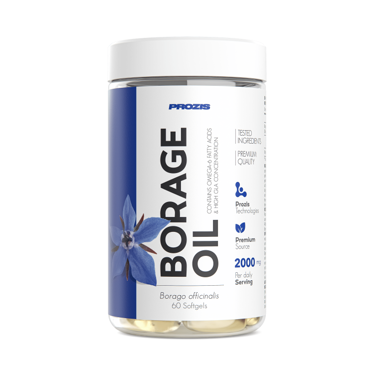 Óleo de Borragem 1000 mg 60 cápsulas moles