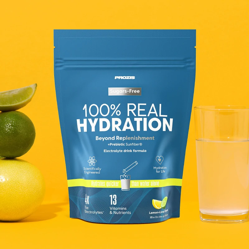 100% Real Hydration: Eletrólitos em Pó -
